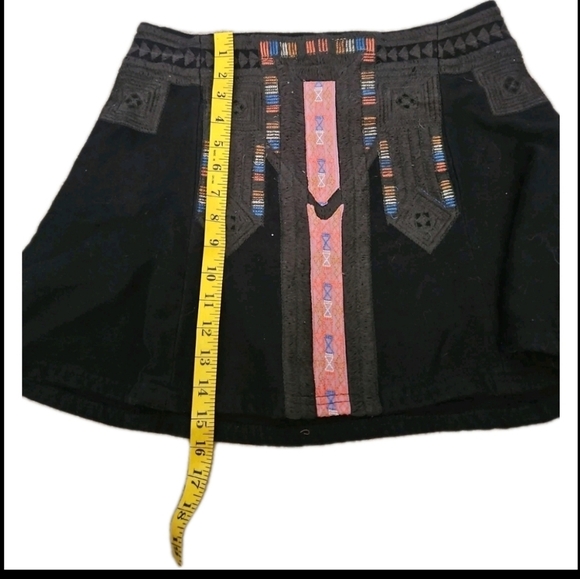 Free People New Romantics Womens Tribal Aztec Print Mini Flared Boho Skirt M - Picture 11 of 11